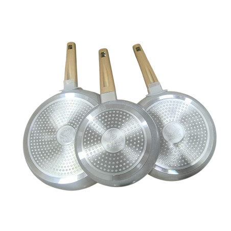 3 sartenes pack 20/24/28 cm para gas, inducción, cerámica, apta lavavajillas alta CALIDAD, utensilios cocina