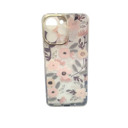 Funda para Redmi 12 con flores preciosas tonos rosas