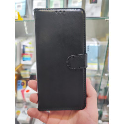 Funda libro para Redmi 12 con cierre clip color negro