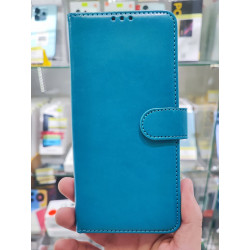 Funda libro para Redmi 12 con cierre clip color azul