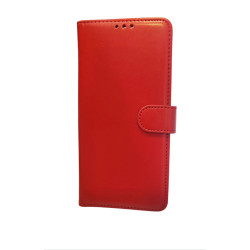 Funda libro para Redmi 12 con cierre clip color Rojo