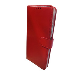 Funda libro para Redmi 12 con cierre clip color Rojo