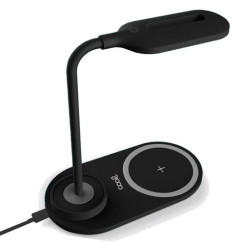 Lámpara Led + Base Carga Inalámbrica Qi Cool Negro