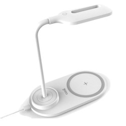Lámpara Led + Base Carga Inalámbrica Qi Cool Blanco