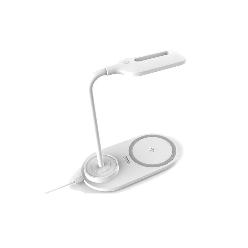 Lámpara Led + Base Carga Inalámbrica Qi Cool Blanco