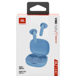 Auriculares Bluetooth JBL Vibe Flex con estuche de carga/ Autonomía 8h/ Azul