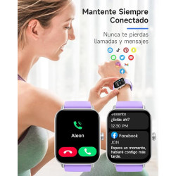TOOBUR Reloj Inteligente Mujer con Alexa color lila