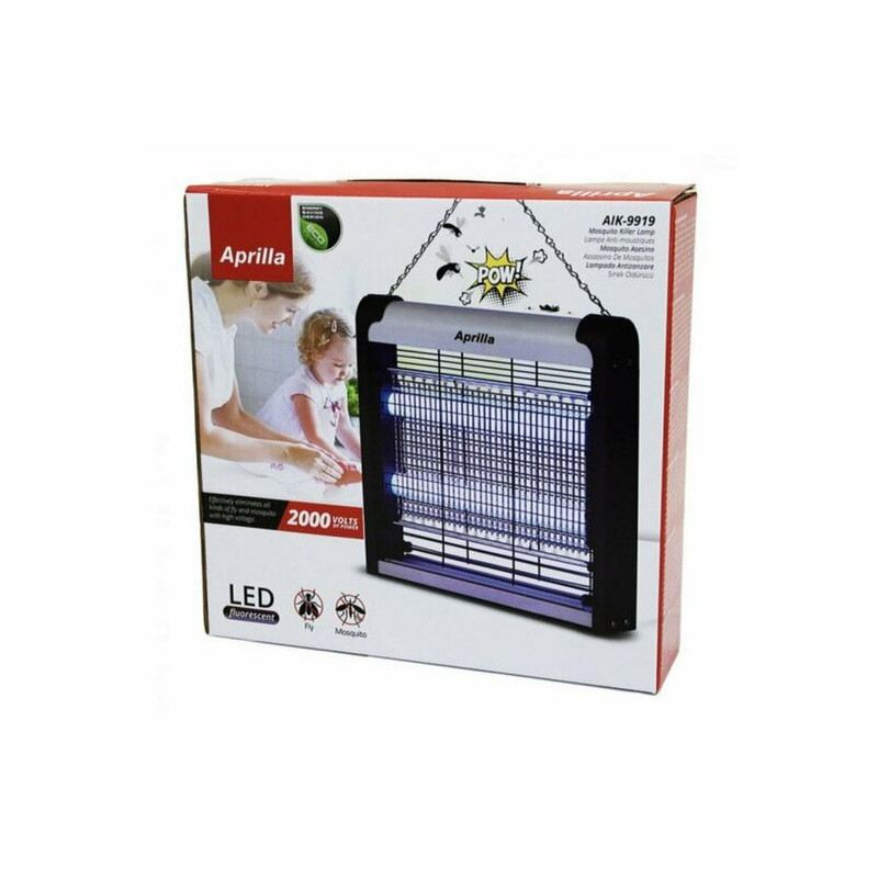 Lámpara antimosquitos Aprilla AIK-9919 (2 LED fluorescentes de 2000 V) Lámpara antimosquitos Aprilla AIK-9919 (2 LED fluorescentes de 2000 V)