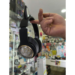 Casco para niños y niñas con luces CA-045 Huella perrito con orejitas color negro