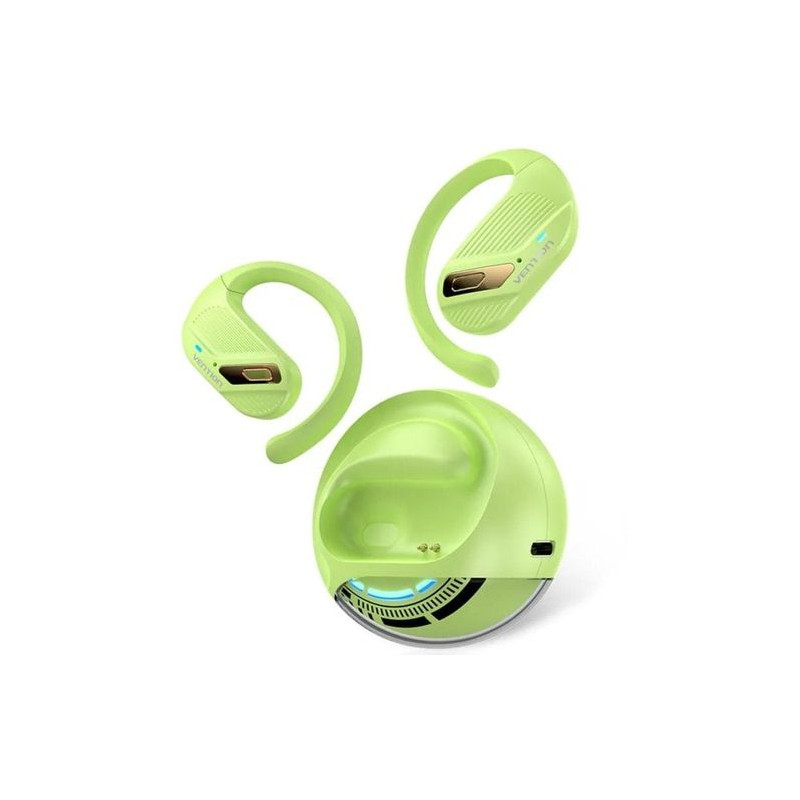 Auriculares Deportivos Bluetooth Vention Open Ear OpenBeat O12 NBUG0 con estuche de carga/ Verdes Auriculares Deportivos Bluetooth Vention Open Ear OpenBeat O12 NBUG0 con estuche de carga/ Verdes
