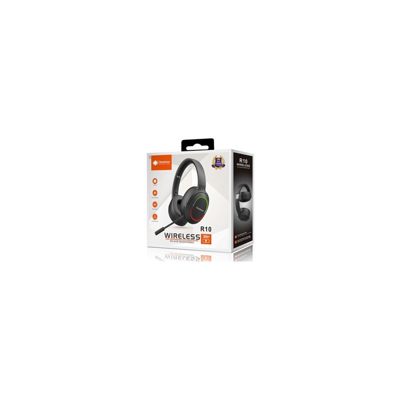 Auriculares inalámbricos DEEPBASS R10 con micrófono - Negro Auriculares inalámbricos DEEPBASS R10 con micrófono - Negro