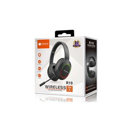 Auriculares inalámbricos DEEPBASS R10 con micrófono - Negro