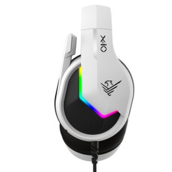 Auriculares Gaming Con Microfono Phoenix - Ps5 - Ps4 - Pc - Controles En Cable - Mute - Blanco