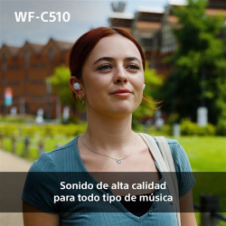 Auriculares Bluetooth Sony WF-C510 con estuche de carga/ Autonomía 5h/ Negros