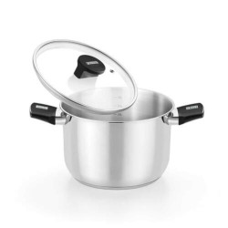 Olla Elite Inox M240220/ 20cm/ 4L/ Acero Inoxidable/ Apta para Inducción