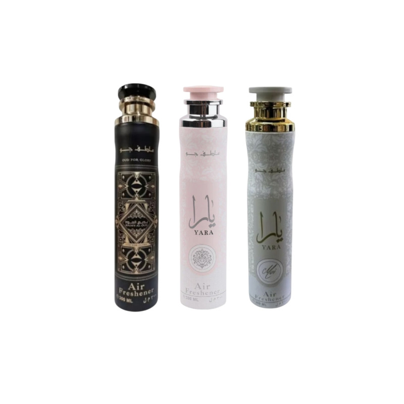 PACK 3 AMBIENTADORES ARABES LATAFFA, 300 ML CADA UNO, IDEAL PARA PONER TU CASA EN UN AROMA ENVIDIABLE REGALO PERFECTO PACK 3 AMBIENTADORES ARABES LATAFFA, 300 ML CADA UNO, IDEAL PARA PONER TU CASA EN UN AROMA ENVIDIABLE REGALO PERFECTO
