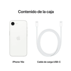 Smartphone Apple iPhone 16e 128GB Blanco OLED A18 48MP 6.1" 5G USB-C Face ID IP68