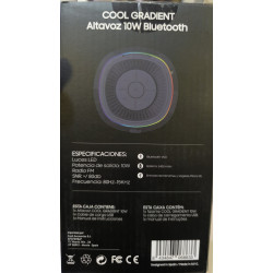 Altavoz Música Universal Bluetooth COOL 10W Gradient TWS Negro