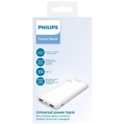 Powerbank 10000mAh Philips DLP1810NW/62/ Blanca