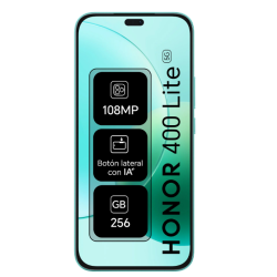 Smartphone Honor 400 Lite 8GB/ 256GB/ 6.7"/ 5G/ Verde Botón lateral Ia