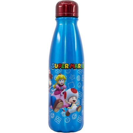 BOTELLA ALUMINIO INFANTIL 600 ML SUPER MARIO