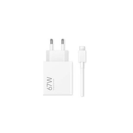 Cargador de Pared Xiaomi 67W HyperCharge Combo (Type-A)/ 1xUSB + Cable USB Tipo-C/ 67W