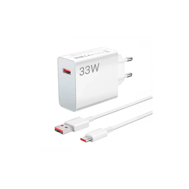 Cargador de Pared Xiaomi Charging Combo USB Type-A/ 1xUSB/ 33W Cargador de Pared Xiaomi Charging Combo USB Type-A/ 1xUSB/ 33W