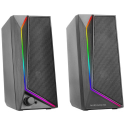Mars Gaming MS72 Altavoces Gaming 15W RGB Flow 2 Drivers Activos Chipset DSP USB Jack 3.5mm Negro