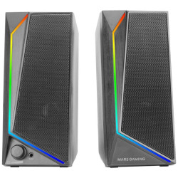Mars Gaming MS72 Altavoces Gaming 15W RGB Flow 2 Drivers Activos Chipset DSP USB Jack 3.5mm Negro