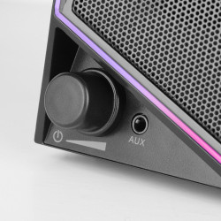 Mars Gaming MS72 Altavoces Gaming 15W RGB Flow 2 Drivers Activos Chipset DSP USB Jack 3.5mm Negro