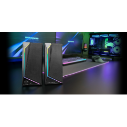 Mars Gaming MS72 Altavoces Gaming 15W RGB Flow 2 Drivers Activos Chipset DSP USB Jack 3.5mm Negro