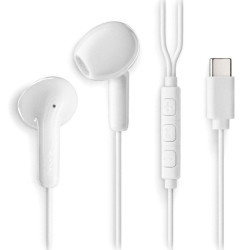 Auriculares Intrauditivos NGS Cross Glide/ con Micrófono/ USB  Tipo-C/ Blancos
