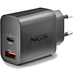 Cargador de Pared GaN NGS Era 20W/ 1xUSB Tipo-C/ 1xUSB/ 20W