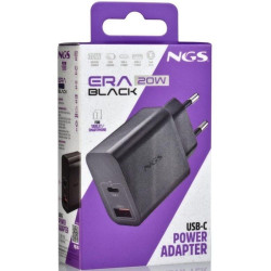 Cargador de Pared GaN NGS Era 20W/ 1xUSB Tipo-C/ 1xUSB/ 20W
