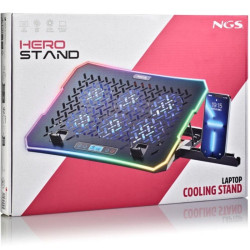 Soporte Refrigerante NGS Hero Stand para Portátiles hasta 15.6"/ Iluminación LED
