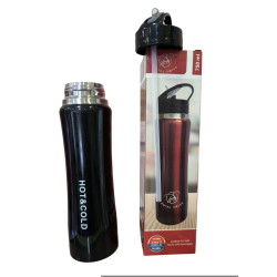 Termo de aluminio negro 750ml mantiene el frio y el calor Royal swiss