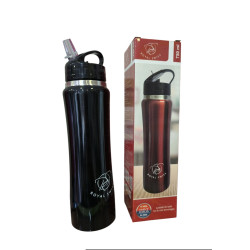 Termo de aluminio negro 750ml mantiene el frio y el calor Royal swiss