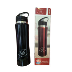 Termo de aluminio negro 750ml mantiene el frio y el calor Royal swiss