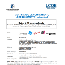 Luz baliza de emergencia para coche SOS Road Connected EL2024 V16/ Homologada/ Base Imantada/ Geolocalizable/ Funciona a Pilas
