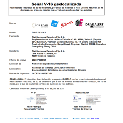 Luz baliza de emergencia para coche SOS Road Connected EL2024 V16/ Homologada/ Base Imantada/ Geolocalizable/ Funciona a Pilas