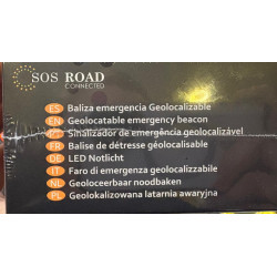 Luz baliza de emergencia para coche SOS Road Connected EL2024 V16/ Homologada/ Base Imantada/ Geolocalizable/ Funciona a Pilas
