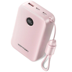 Powerbank 20000mAh Vention FKBP0-C/ 22.5W/ Rosa/ Incluye Cable USB Tipo-C