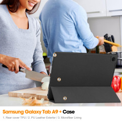 Funda para Samsung Galaxy A9+ Tapa color dorado