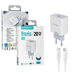 Cargador Red Tipo-C 20W 3.0A Cable Lightning a Tipo-C APOKIN