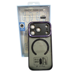 Funda premium para iPhone 17 Pro con parachoques metal apta para carga inalámbrica