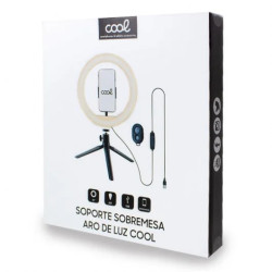 Soporte Sobremesa (50 Cm) Aro De Luz Led Cool + Mando Bluetooth