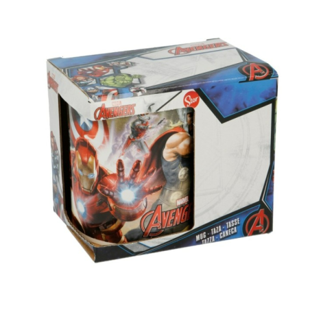 TAZA CERAMICA 325 ML EN CAJA DE REGALO AVENGERS DUST