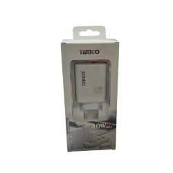 Cargador de Red USB/Tipo C + Tipo C Retractil 40W