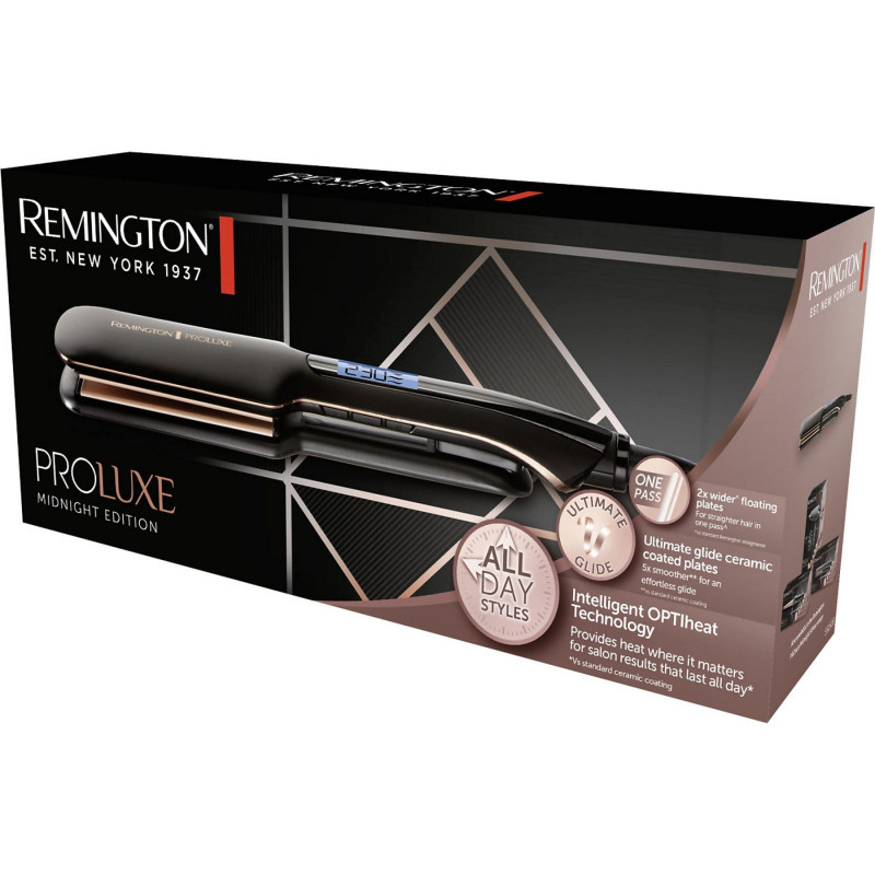 Remington Plancha de Pelo ProLuxe Midnight placas anchas -
