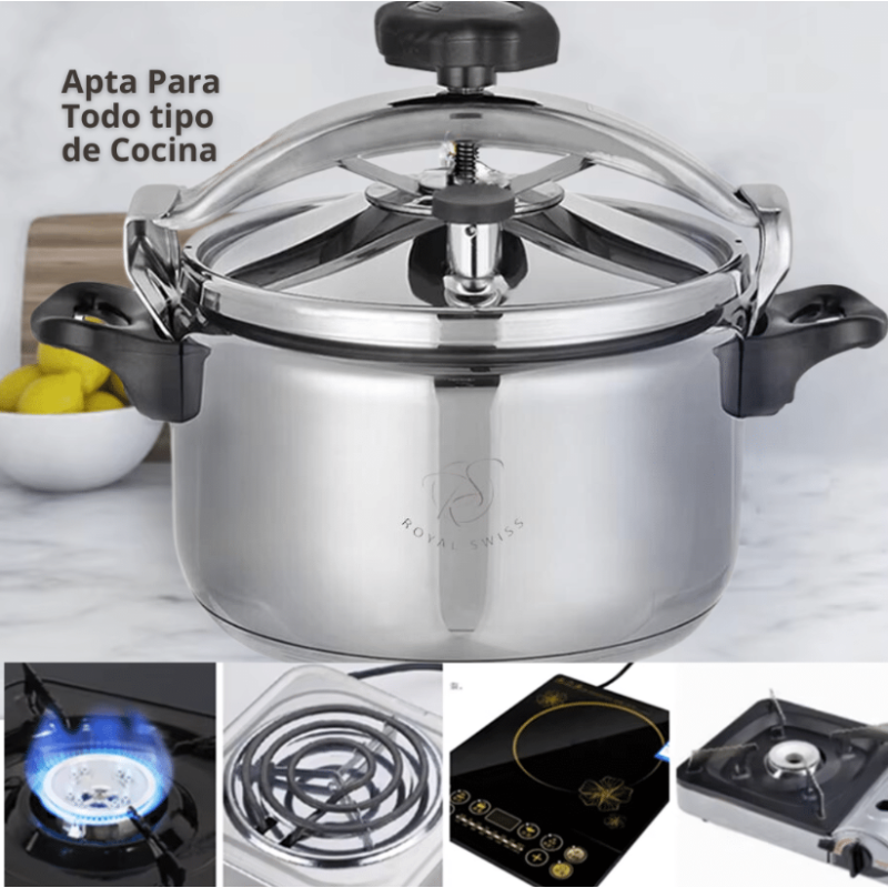 Olla royal Swiss 4 litros (Ideal para 3 o 4 personas) Olla express